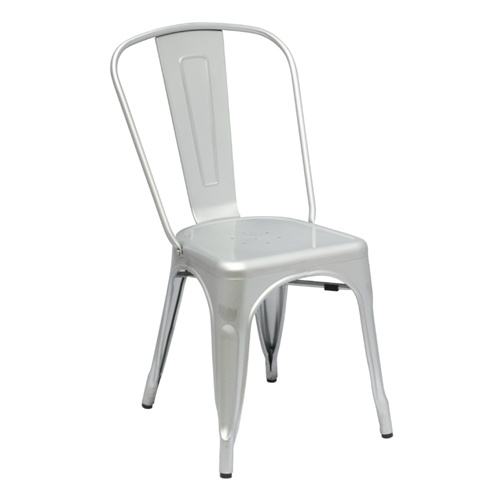 T-5816 Modern White Metal Dining Chair